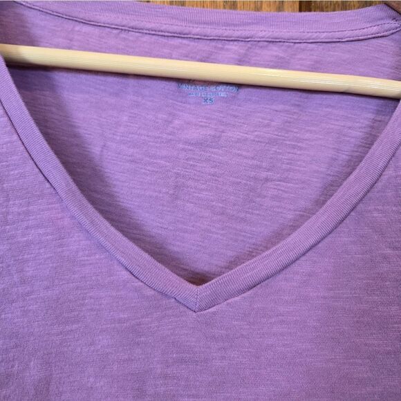 J Crew Vintage Cotton V Neck T Shirt XSMALL - Picture 3 of 6